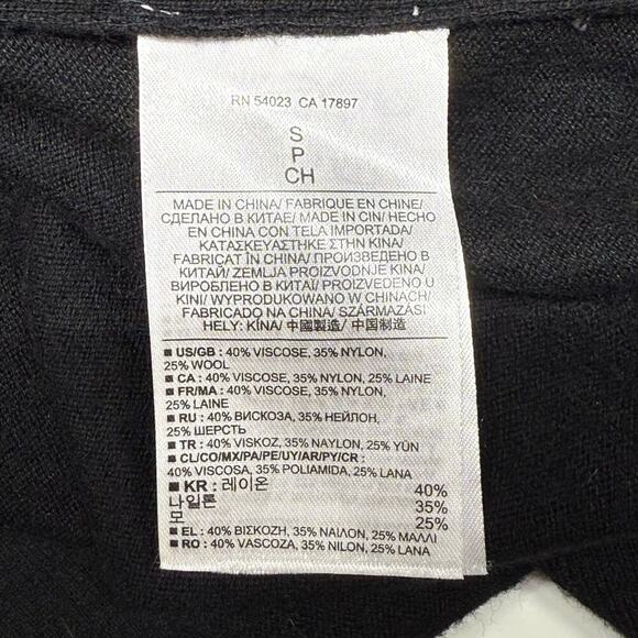 Banana Republic | Boat Neck Zipper Sides Long Sleeve | Black | Small - Picture 7 of 16